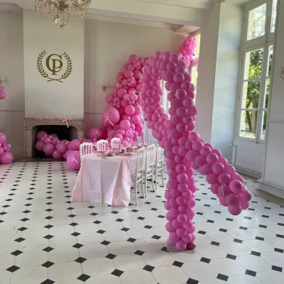 Décor baby-shower avec ballons pastel à Muret"